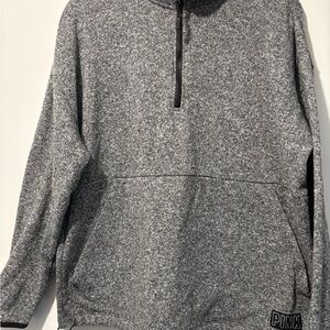PINK Victoria's Secret Charcoal Zip-Up Sweater